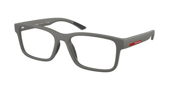Das Bild zeigt die Prada Linea Rossa Fassung PS01RV 16X1O1 leicht seitlich., Zubehor, Brillen